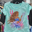 rs girls little mermaid 2 piece light blue size 5 & 6