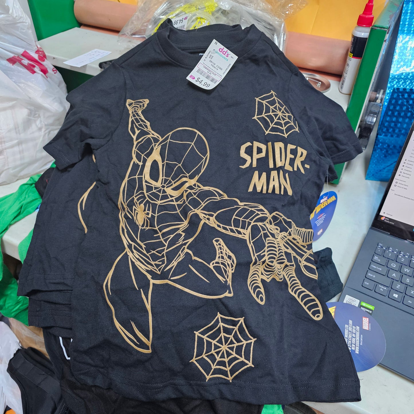 Shirt Spider man black shirt